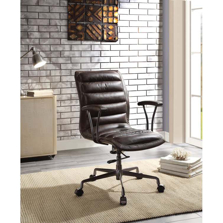 AndrewHomeStudio Barbara Top Grain Leather Office Chair & Reviews Wayfair